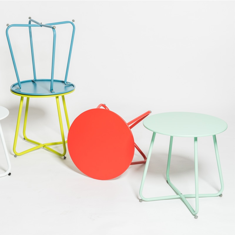 Anti Rust Iron Small Round Table, Small Round Side Tables Uk