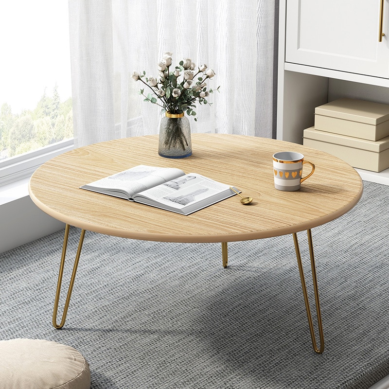 Luxury Modern Round Living Room Coffee, Small Round Coffee Table Light Wood